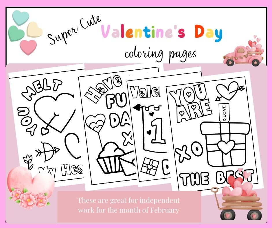 Super cute printable valentines day coloring pages made by teachers