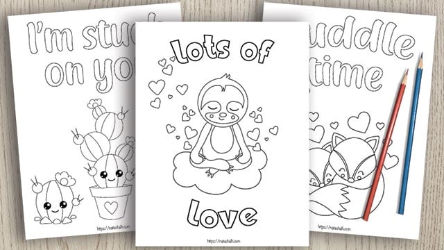 Valentines day coloring pages for kids
