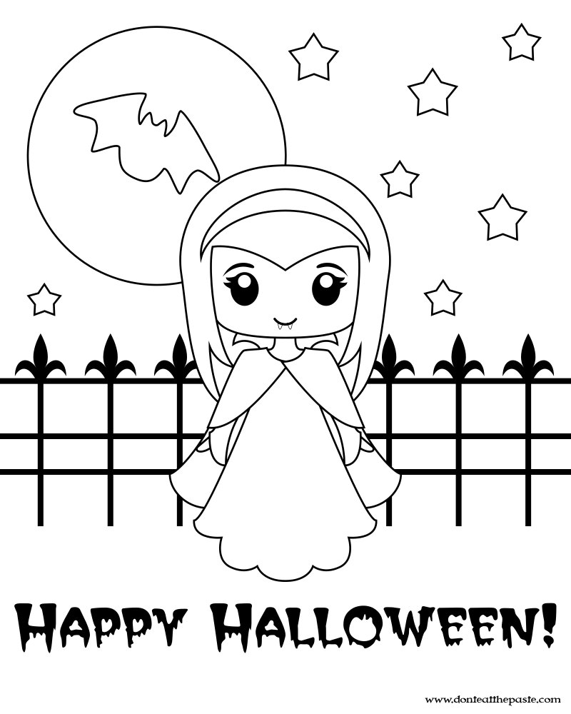 Dont eat the paste cute little vampire printable box and coloring page
