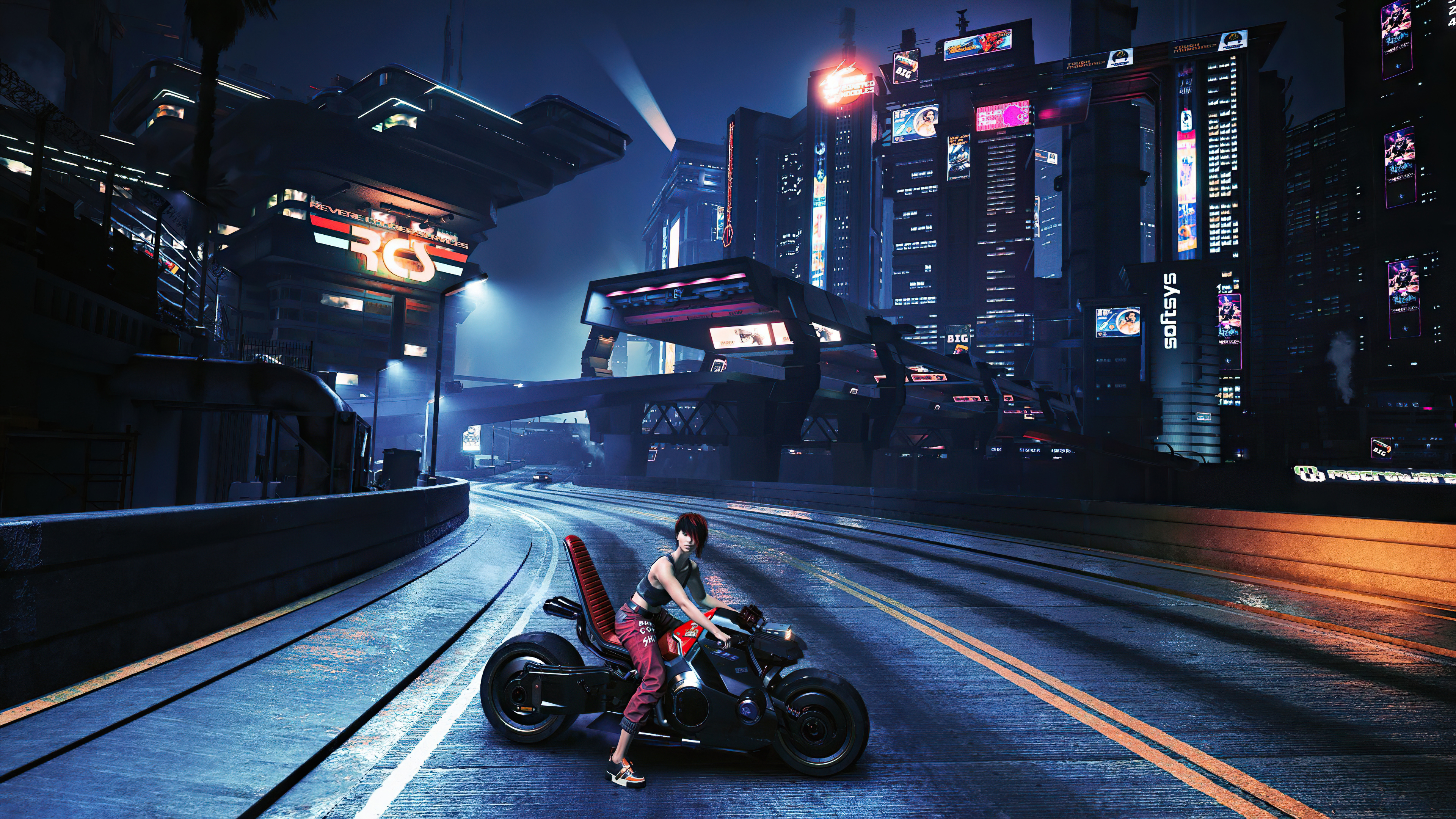 Cyberpunk motorbike wallpaper - Crystalika: Premium Quality AI Images