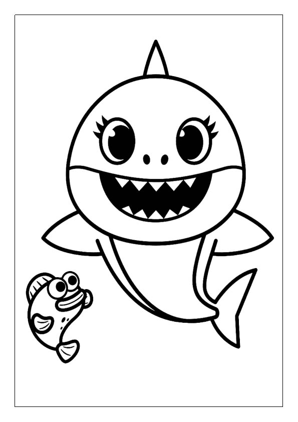 Baby shark coloring pages printable coloring sheets