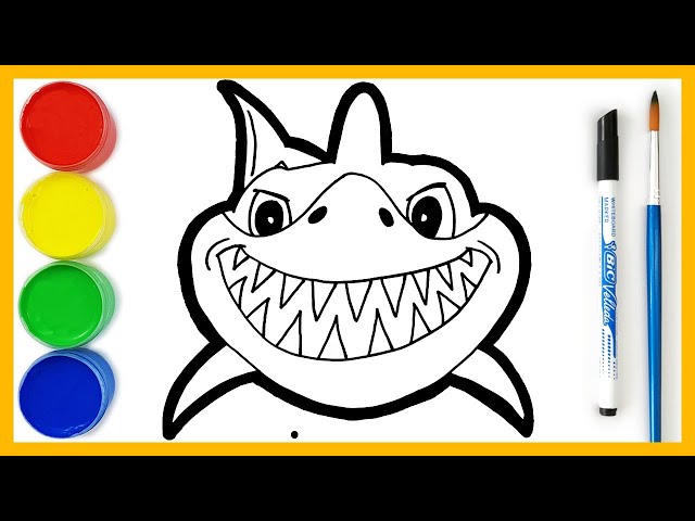 How to draw daddy shark coloring pages safe videos for kids years old videos para niãos