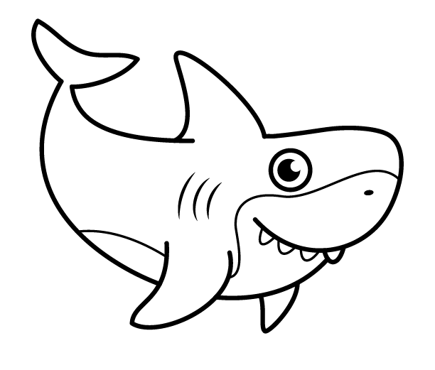 Daddy shark coloring pages