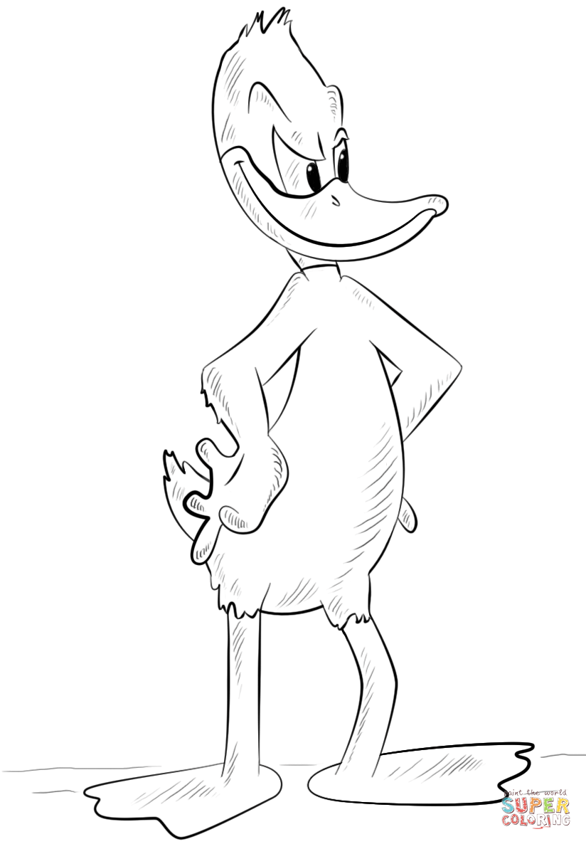 Daffy duck coloring page free printable coloring pages