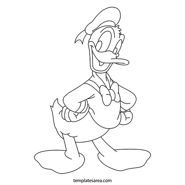 Disneys donald duck printable coloring page