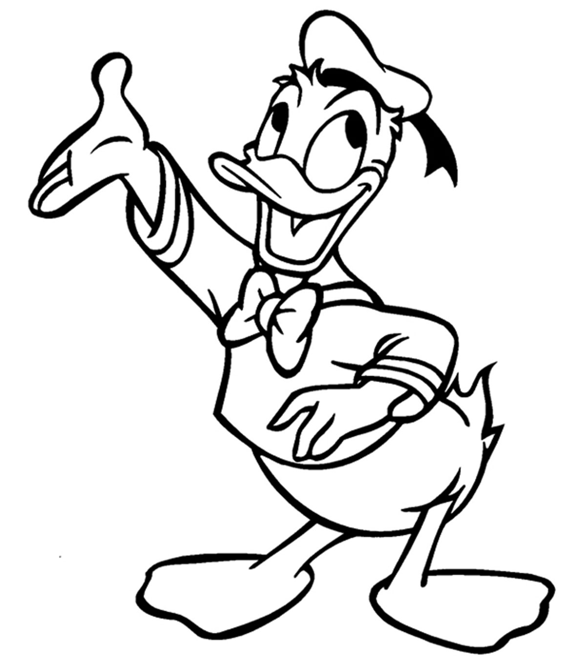 Coloring pages cute donald duck coloring pages your toddler will love
