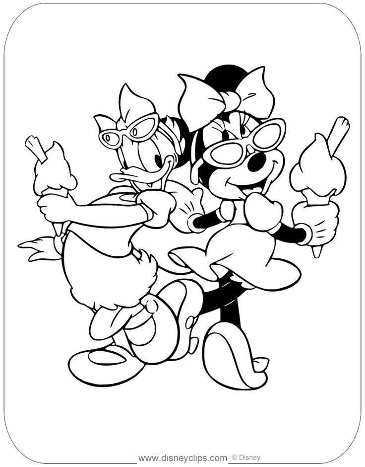 Minnie and daisy mickey mouse drawings disney coloring sheets minnie mouse coloring pages