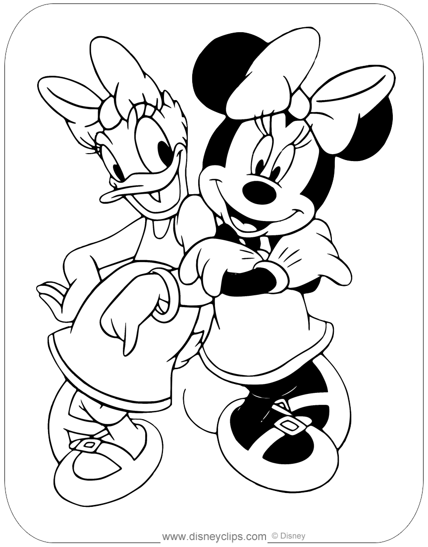 Mickey mouse friends coloring pages