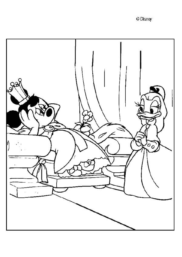 Princesses minnie mouse and daisy duck coloring pages