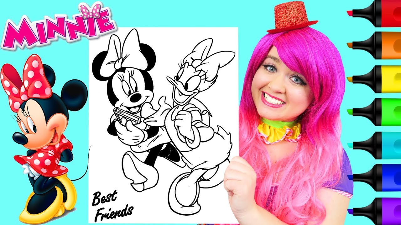 Coloring innie ouse daisy duck disney coloring page prisacolor arkers kii the clown