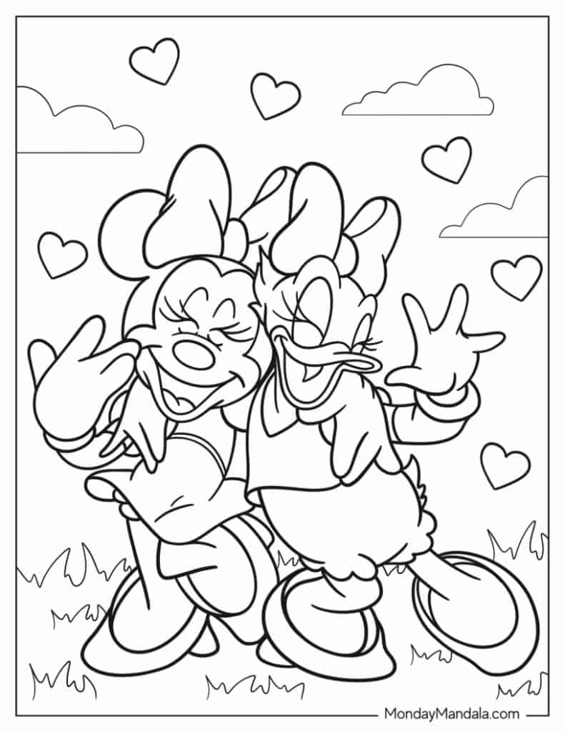 Daisy duck coloring pages free pdf printables
