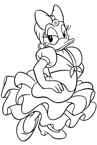Daisy duck coloring pages free coloring pages