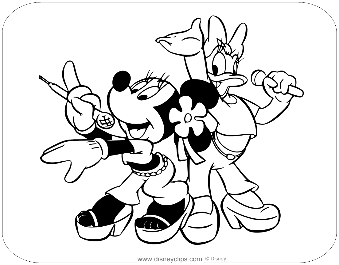Minnie and daisy minnie mouse coloring pages coloring pages minnie