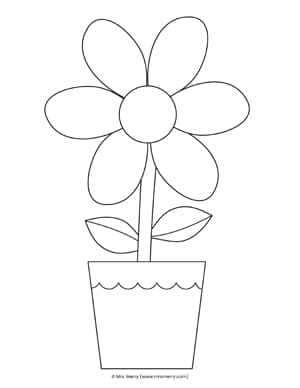 Free daisy flower printable template mrs merry