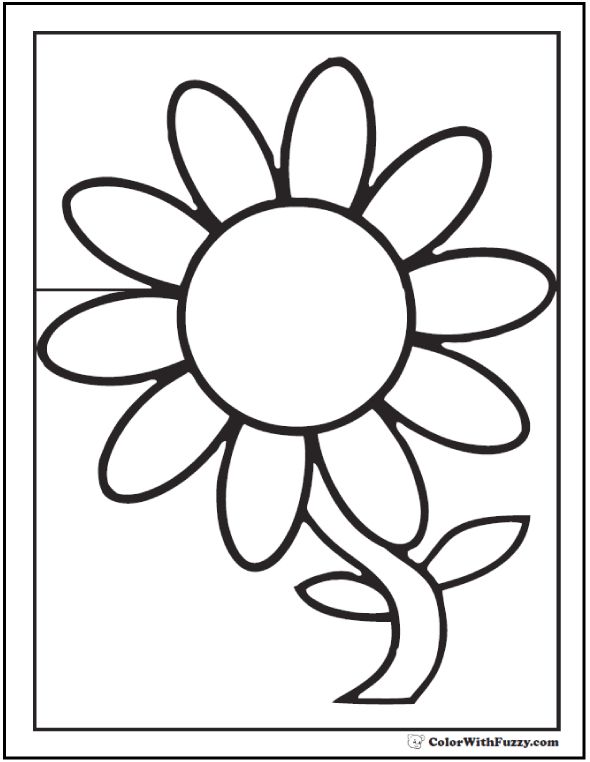 Daisy coloring pages customizable pdfs coloring pages flower coloring pages flower outline