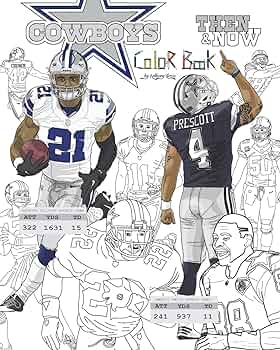 Ezekiel elliott and the dallas cowboys then and now the ultimate football coloring activity and stats book for adults and kids curcio anthony books