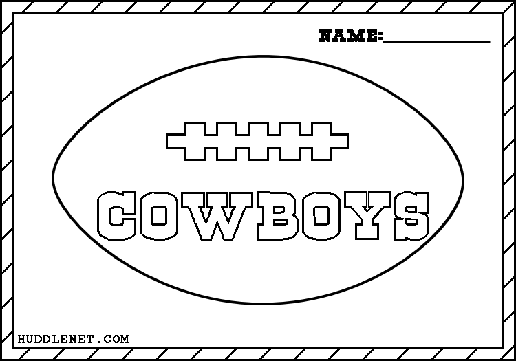Dallas cowboys free coloring pages
