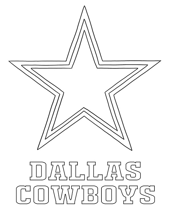 Dallas cowboys crest coloring sheet