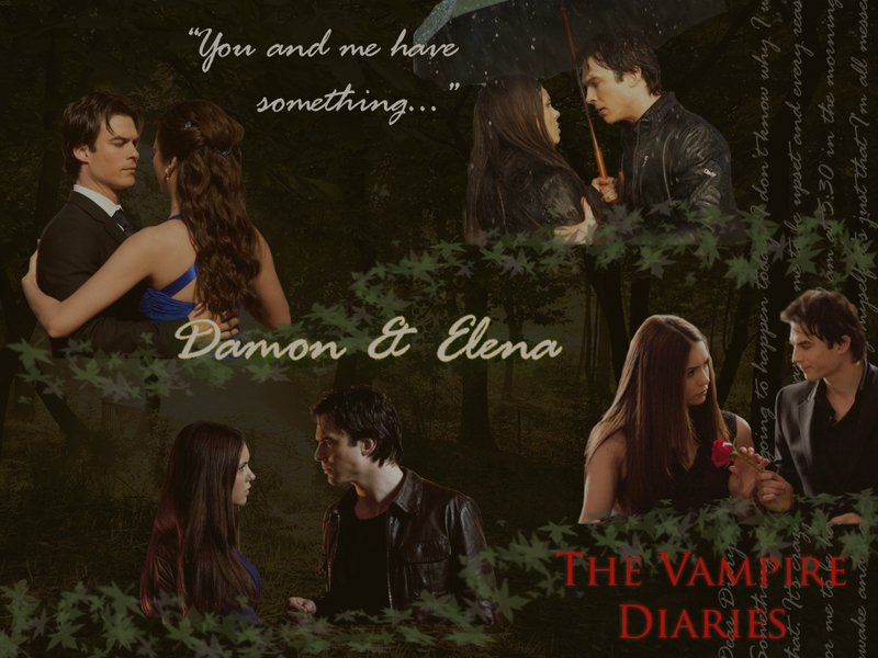 Vampire diaries wallpaper damon and elena