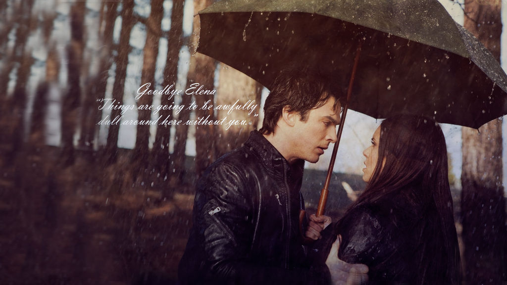 Damon and elena wallpaper by ponponiland on