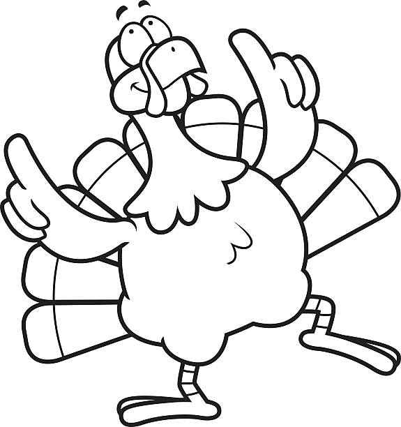 Dancing turkey stock illustrations royalty