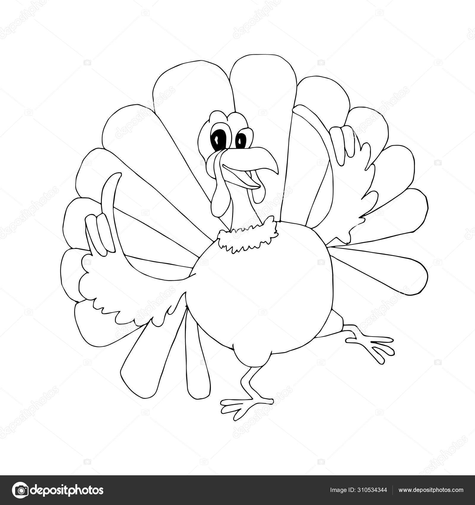 Turkey dancing sketch funny cute cartoons bird hand drawn art stock vector by katimusukrnet