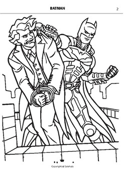 Batman coloring pages by happy chi tpt
