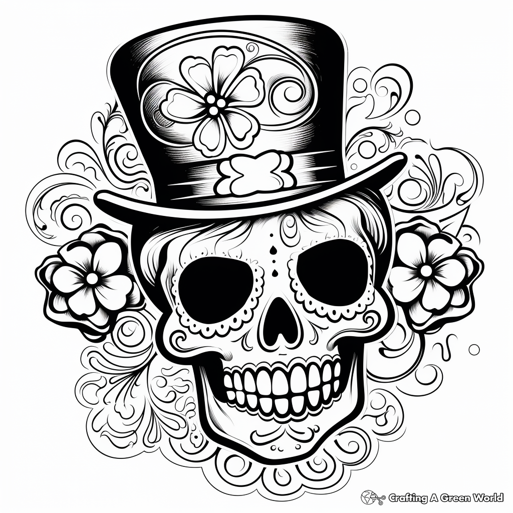 Day of the dead coloring pages