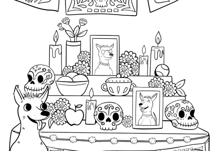 Day of the dead free printable coloring sheets