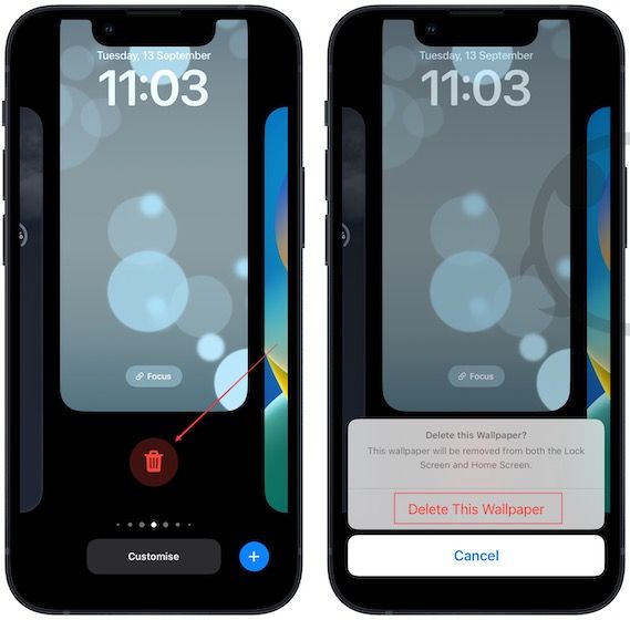 How to remove or delete lock screens in ios
