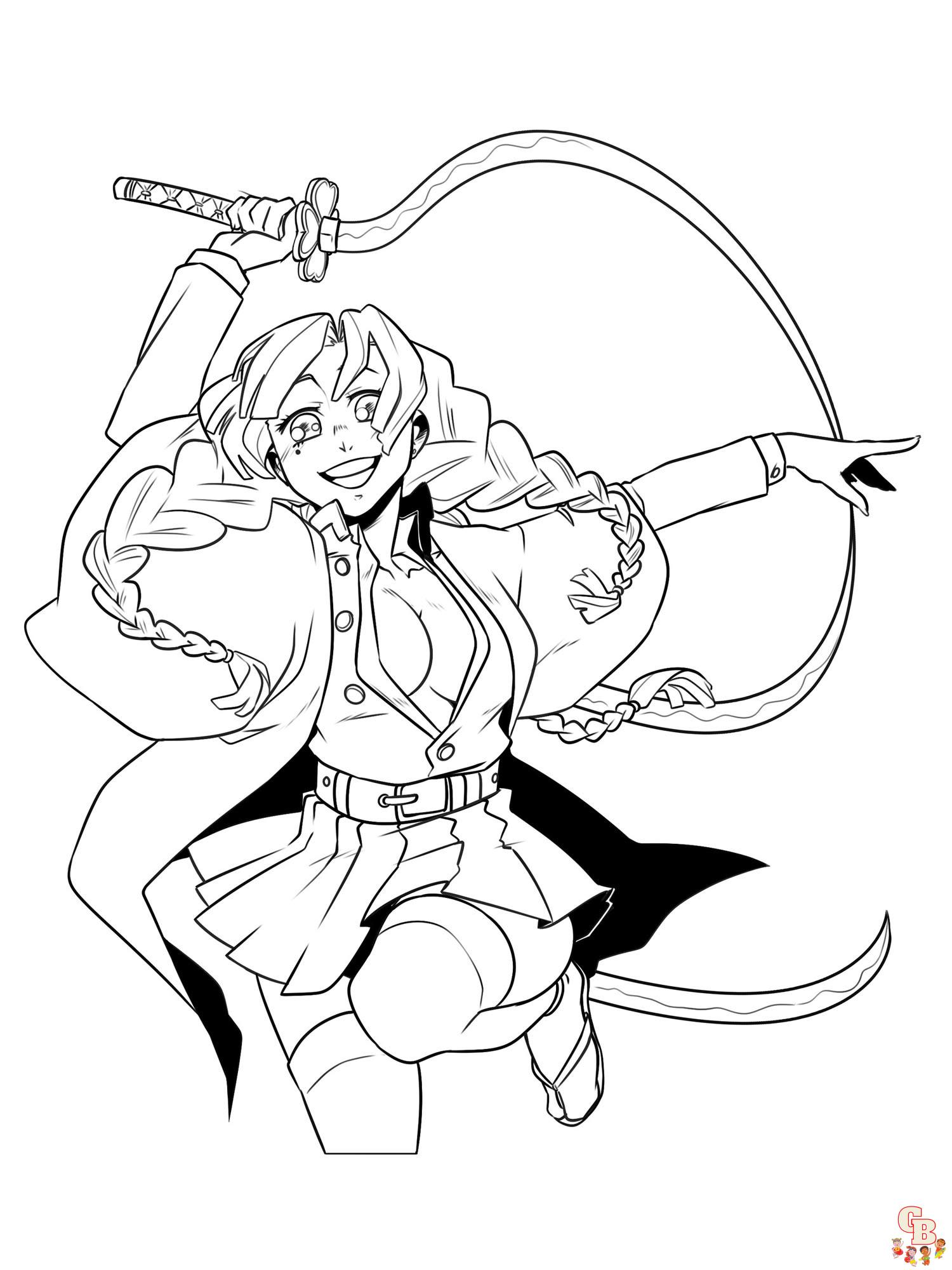 Demon slayer coloring pages printable free and easy