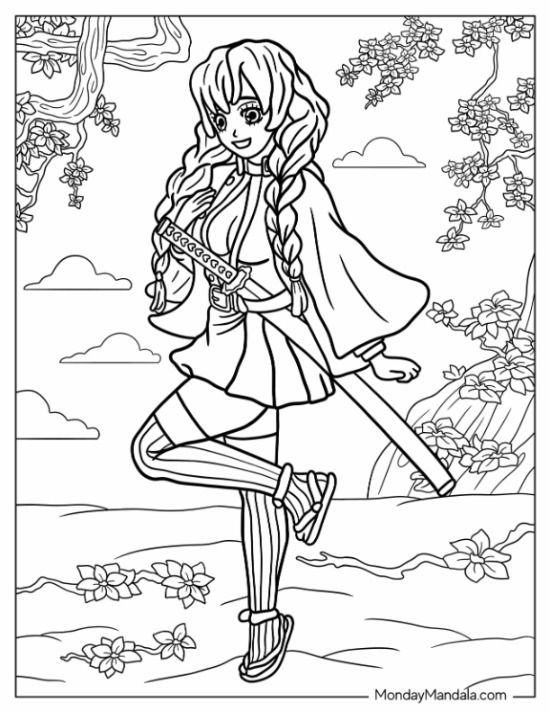 Demon slayer coloring pages free pdf printables in coloring pages slayer demon