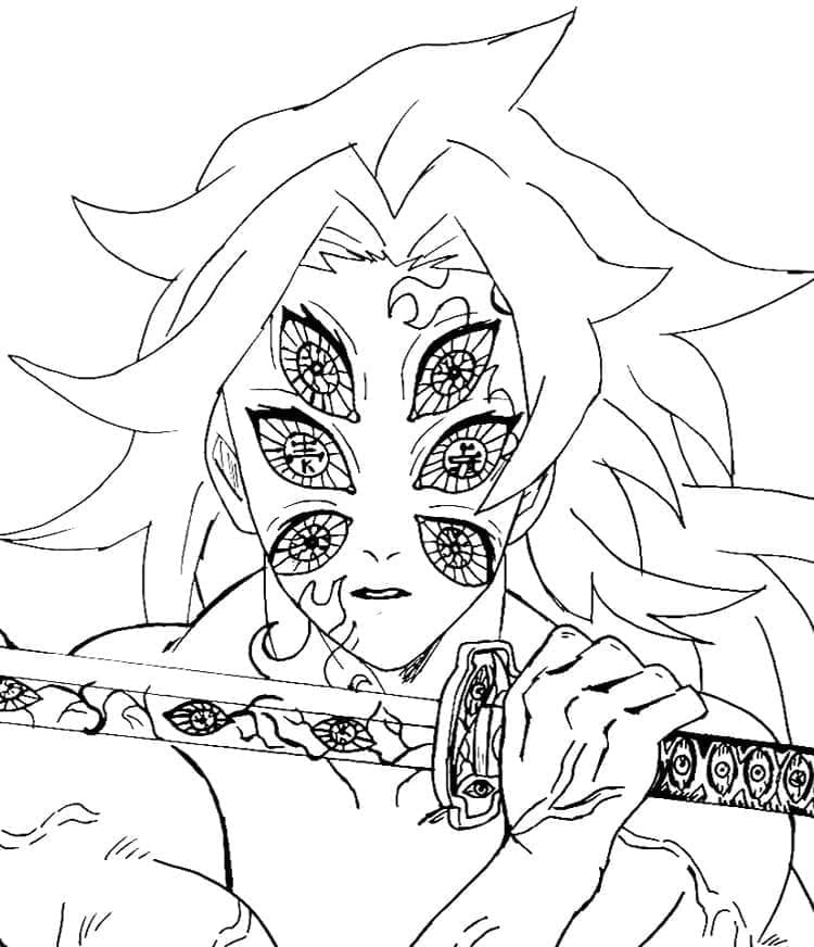Demon slayer coloring pages