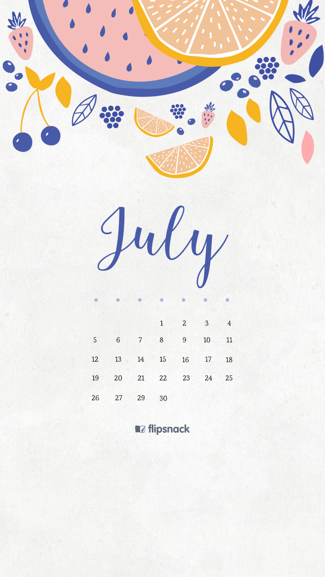 July calendar wallpapers