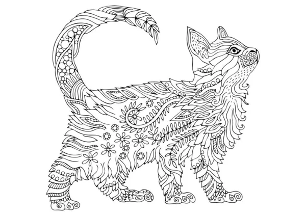 Cat coloring pages vector images