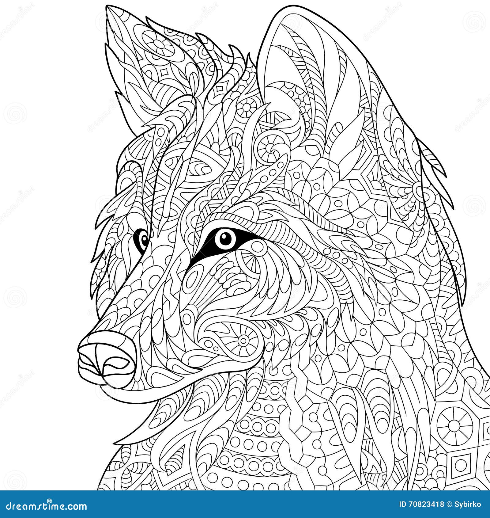 Wolf coloring stock illustrations â wolf coloring stock illustrations vectors clipart