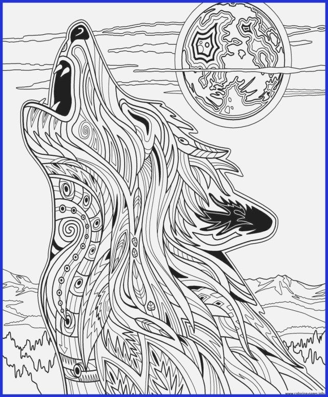 Exclusive picture of wolf coloring pages for adults
