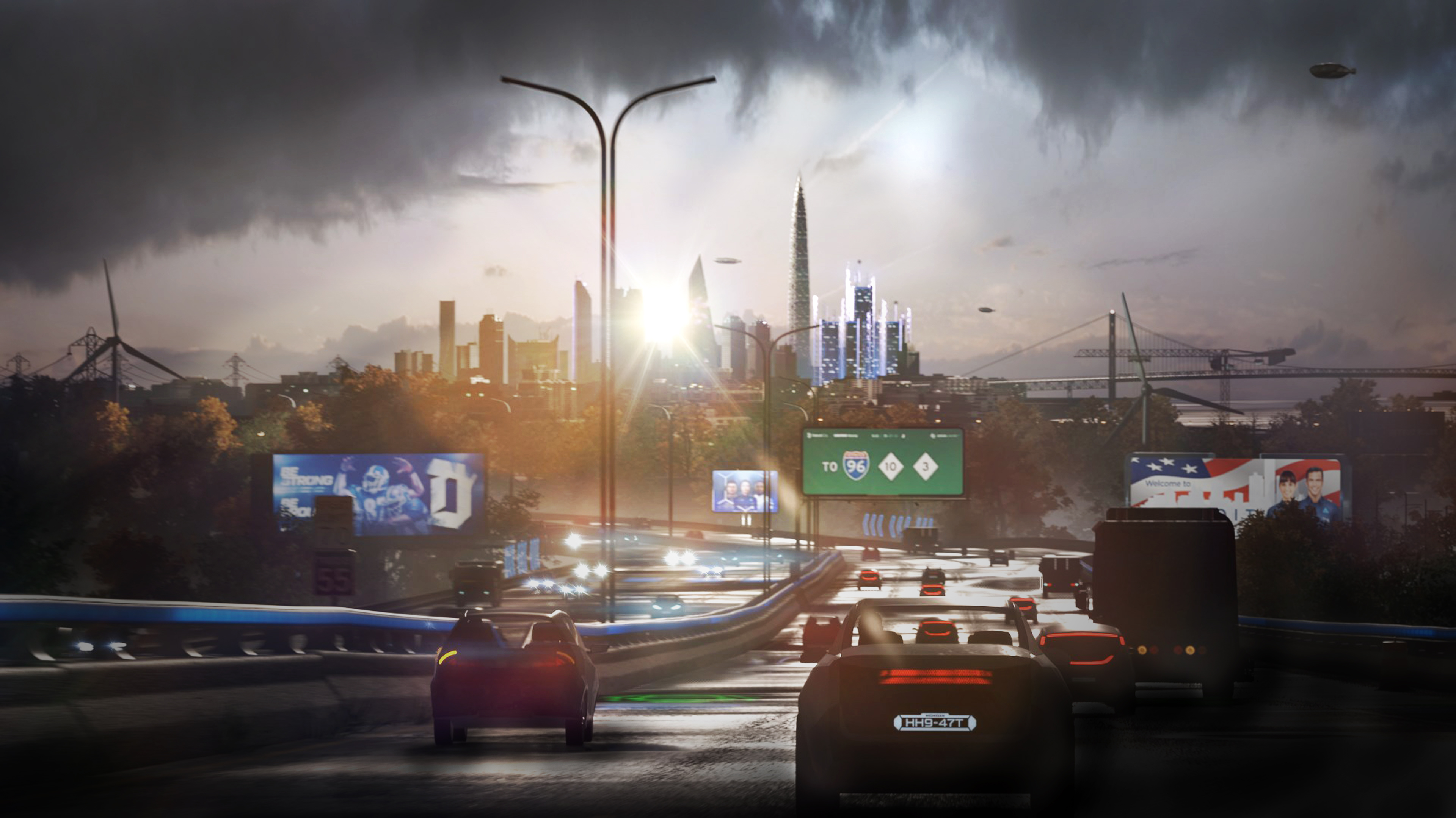 Detroit bee human city view vehicles k hd games k wallpapers images backgrounds photos and pictures