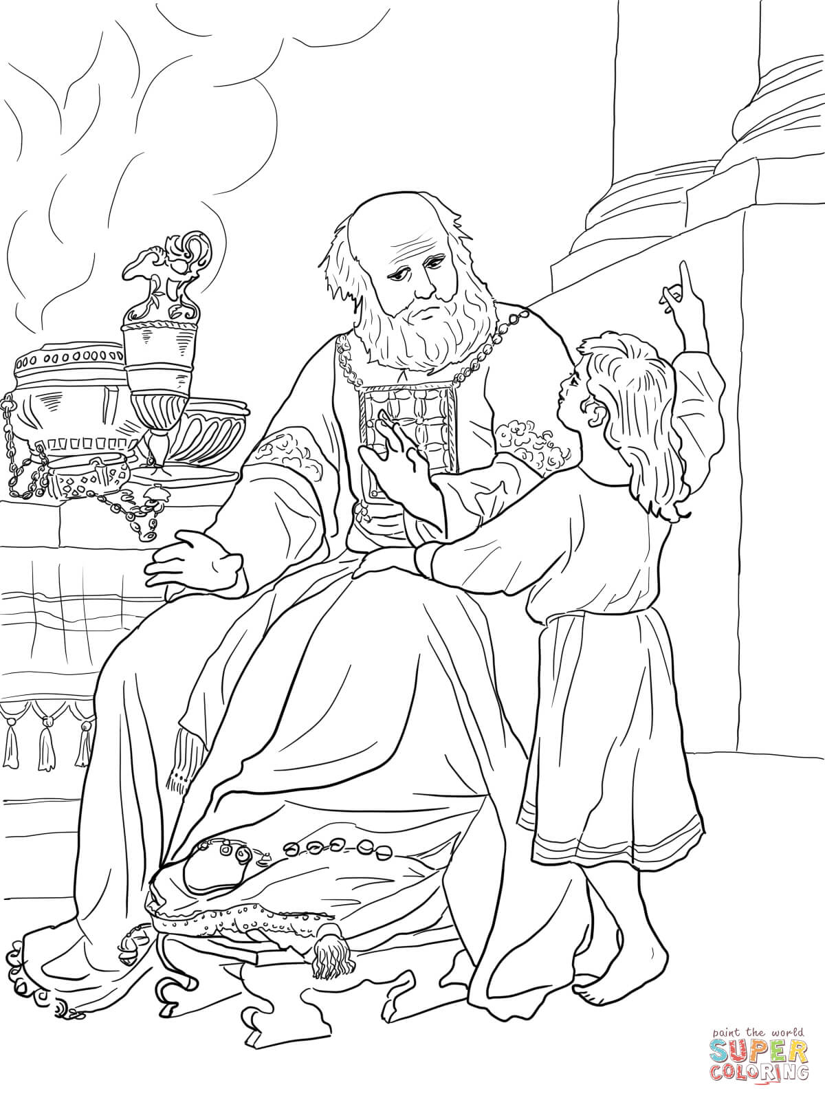 Samuel helps eli coloring page free printable coloring pages