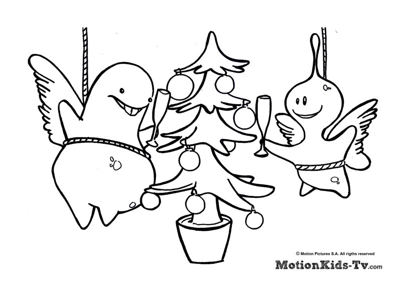 Christmas coloring pages with our cartoon characters activities for kids motionkids