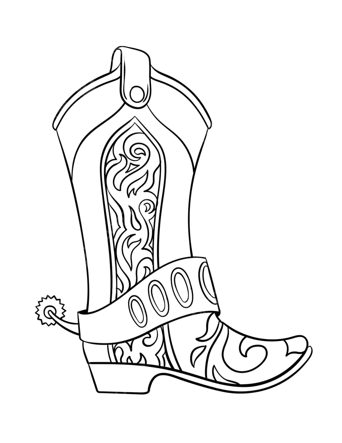 Dibujo de botas vaqueras pãgina para colorear aislada niãos diseão lãnea vector png dibujos dibujo de vaca dibujo de vaquero dibujo de anillo png y vector para dcargar gratis