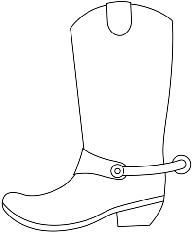 Cowboy boot coloring page free printable coloring pages