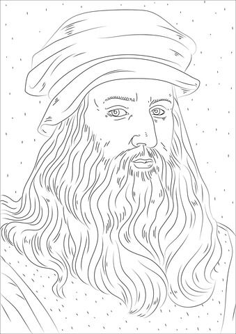 Leonardo da vinci coloring page leonardo da vinci dibujos leonardo da vinci arte famoso