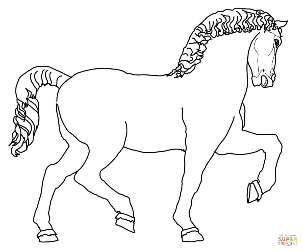 Leonardos horse sculpture coloring page free printable coloring pages