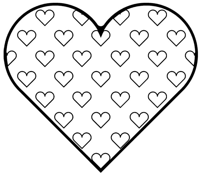 Free printable heart coloring pages for kids