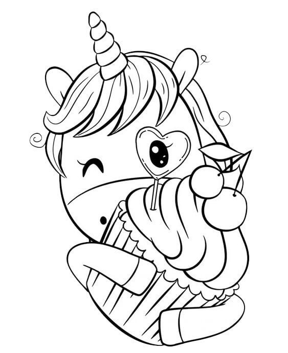 Free easy to print kawaii coloring pages kids printable coloring pages unicorn coloring pages animal coloring pages