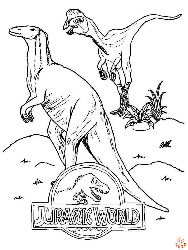 Free printable jurassic world coloring pages