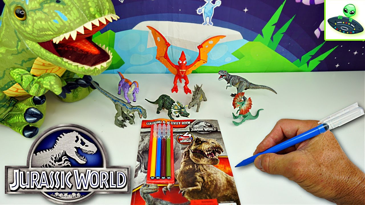 Jurassic world dinosaur coloring and activity book