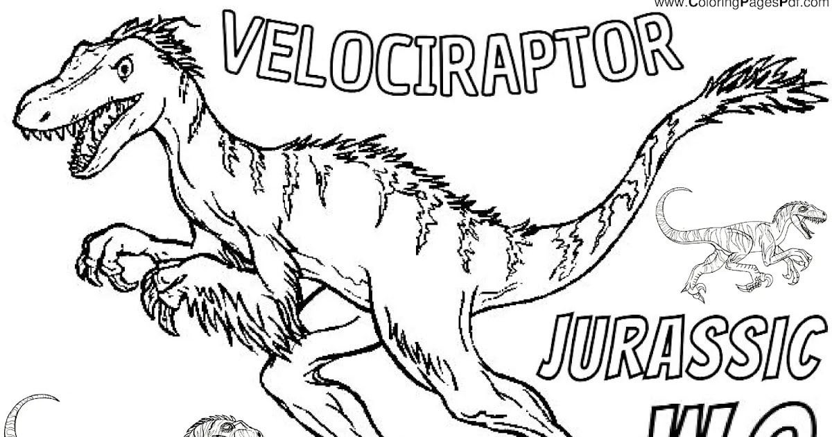 Jurassic world coloring pages velociraptor rcoloringpagespdf