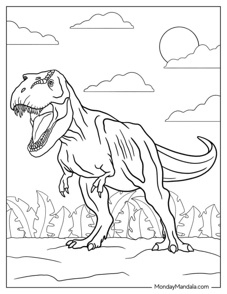 Jurassic park coloring pages free pdf printables